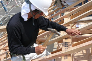 福山市竹口様邸新築工事　棟上