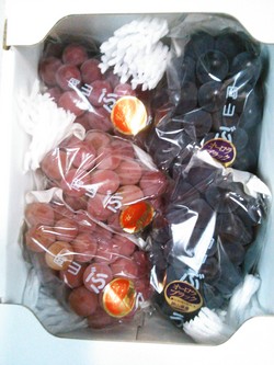 ぶどう？　りんご？　梨？　どれにする？？