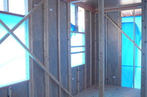 神辺町スーパーウォール棟上げ　経過