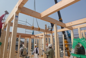 順調に上棟作業