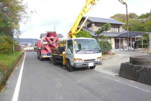 外構工事も大詰め・尾道市、最後の仕上げは土間コンクリート