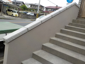 外構工事完成　福山市東陽台　事故の傷跡はきれいさっぱり。